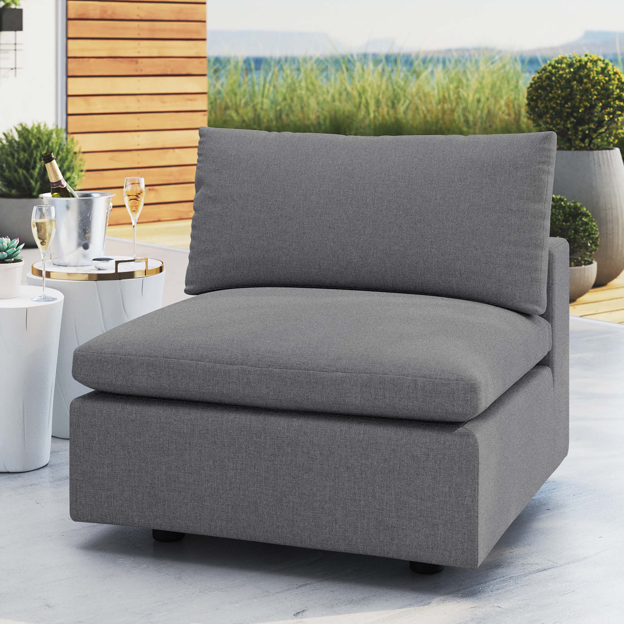 Commix Outdoor Armless Lounge Chair thumbnail 7