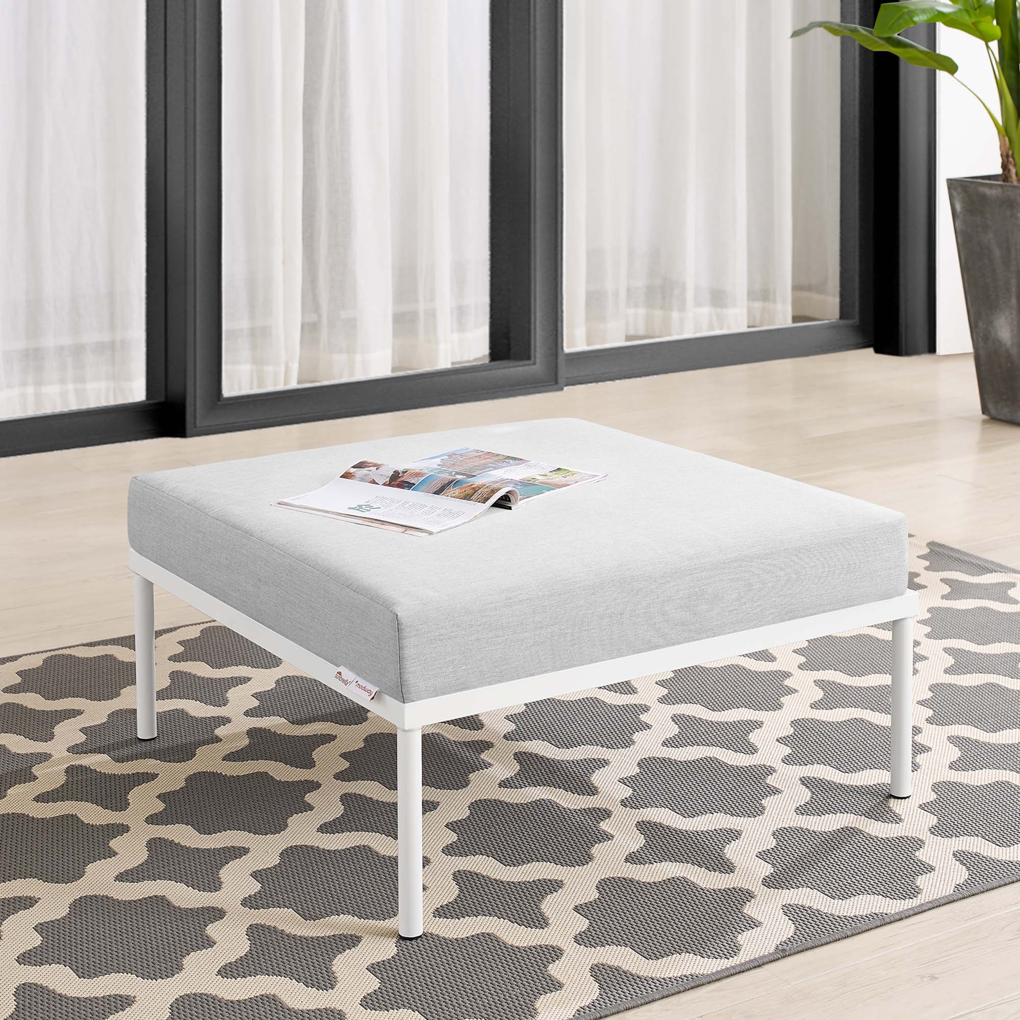 Harbor Aluminum Outdoor Ottoman thumbnail 5