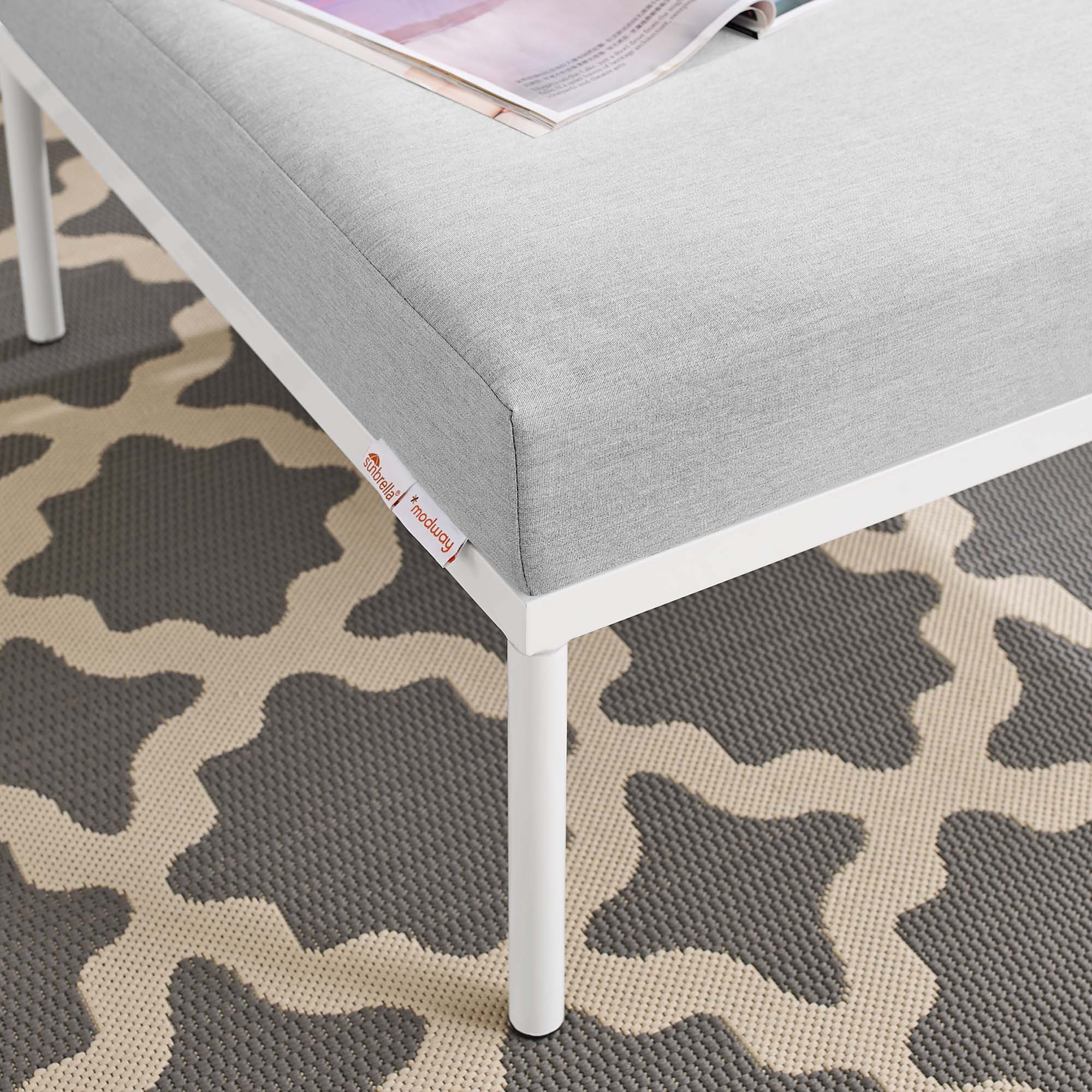 Harbor Aluminum Outdoor Ottoman thumbnail 7