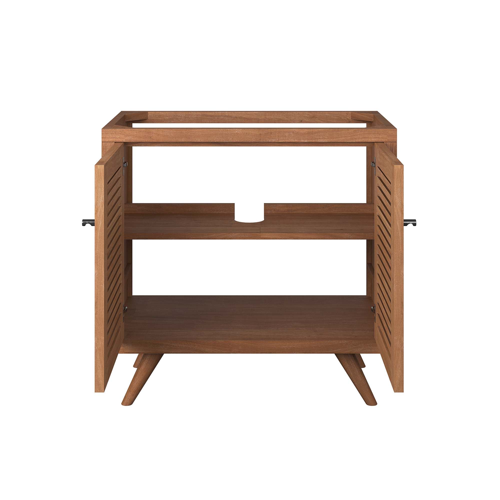 36" Teak Bathroom Vanity Cabinet thumbnail 7