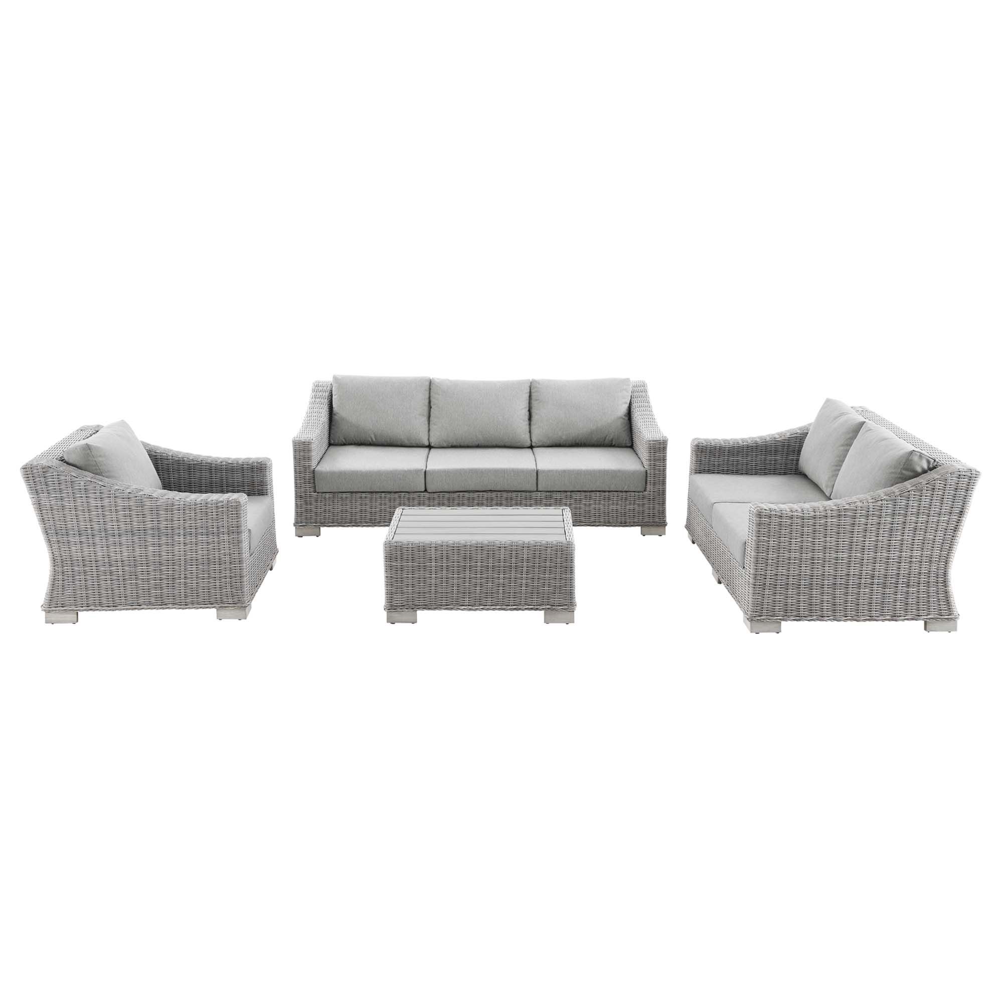 Conway 4-Piece Outdoor Wicker Patio Set