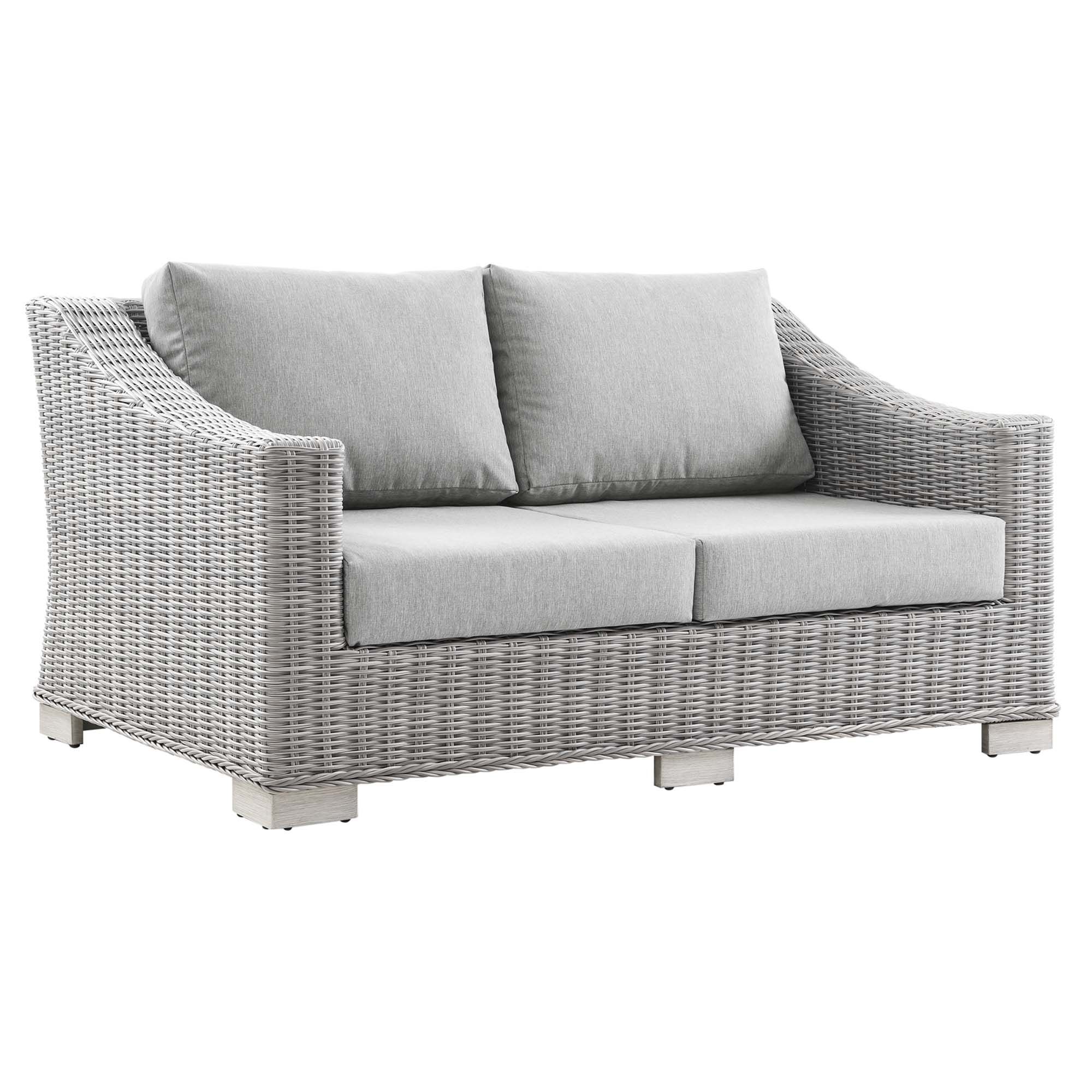 Conway 4-Piece Outdoor Wicker Patio Set thumbnail 3