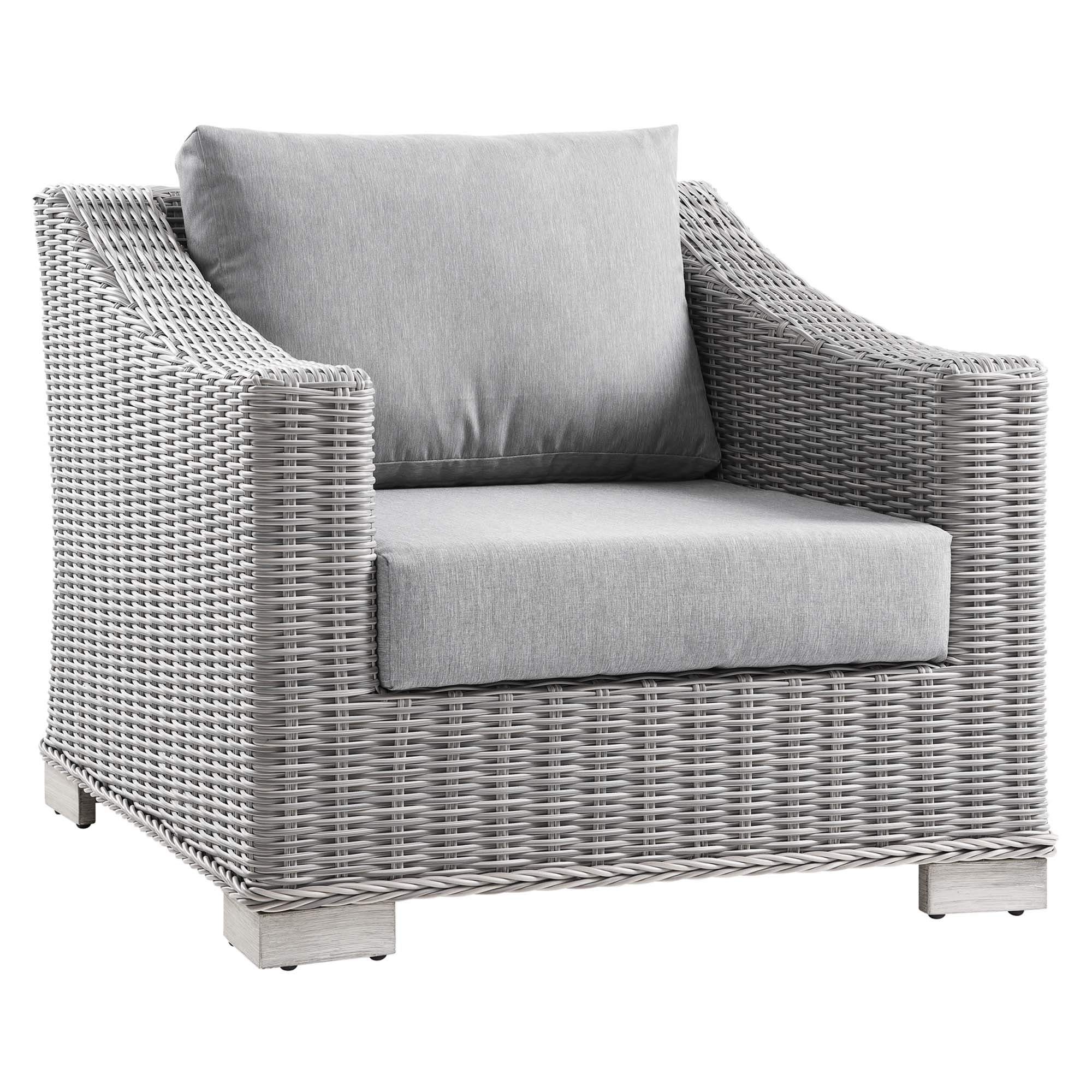 Conway 4-Piece Outdoor Wicker Patio Set thumbnail 4