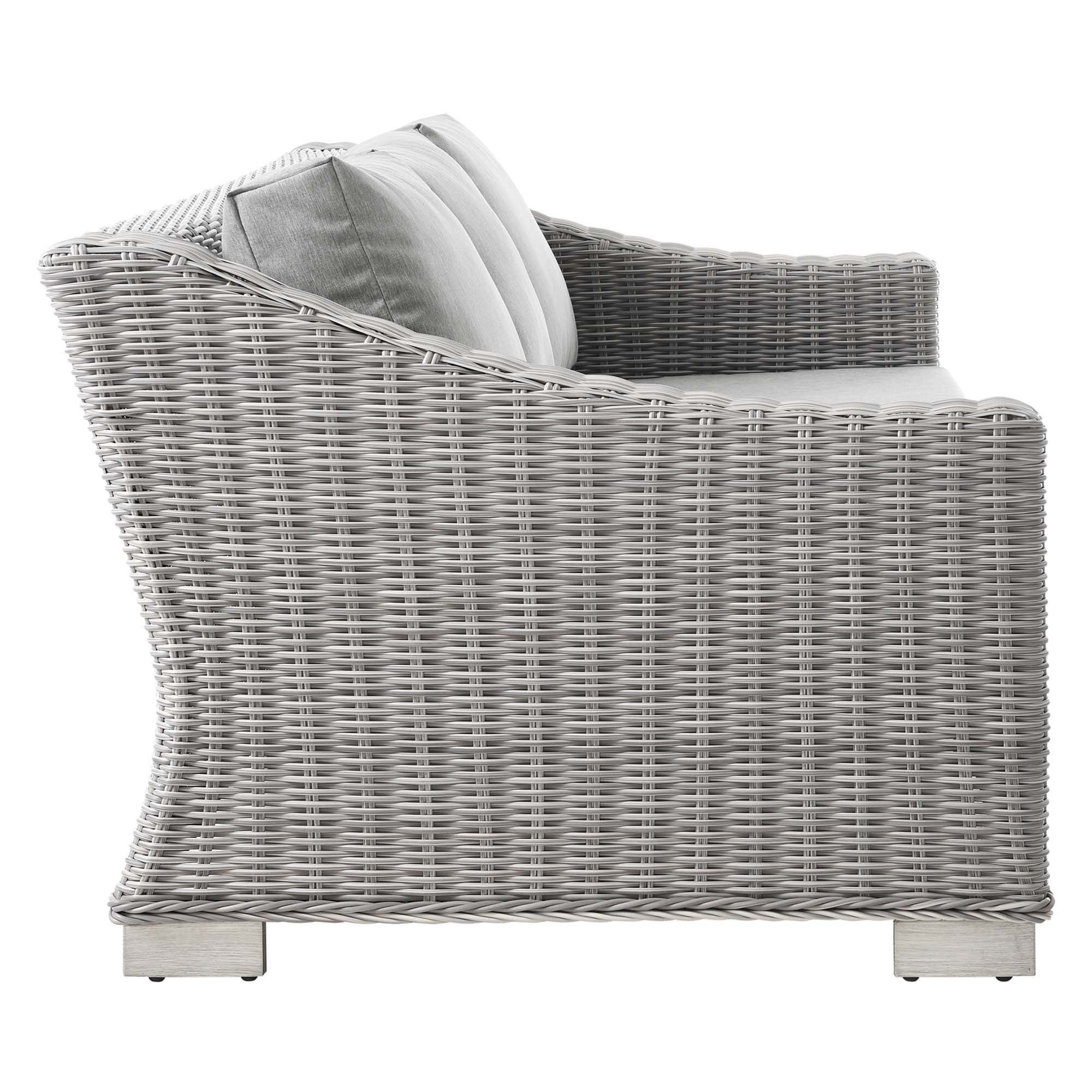 Conway 4-Piece Outdoor Wicker Patio Set thumbnail 6
