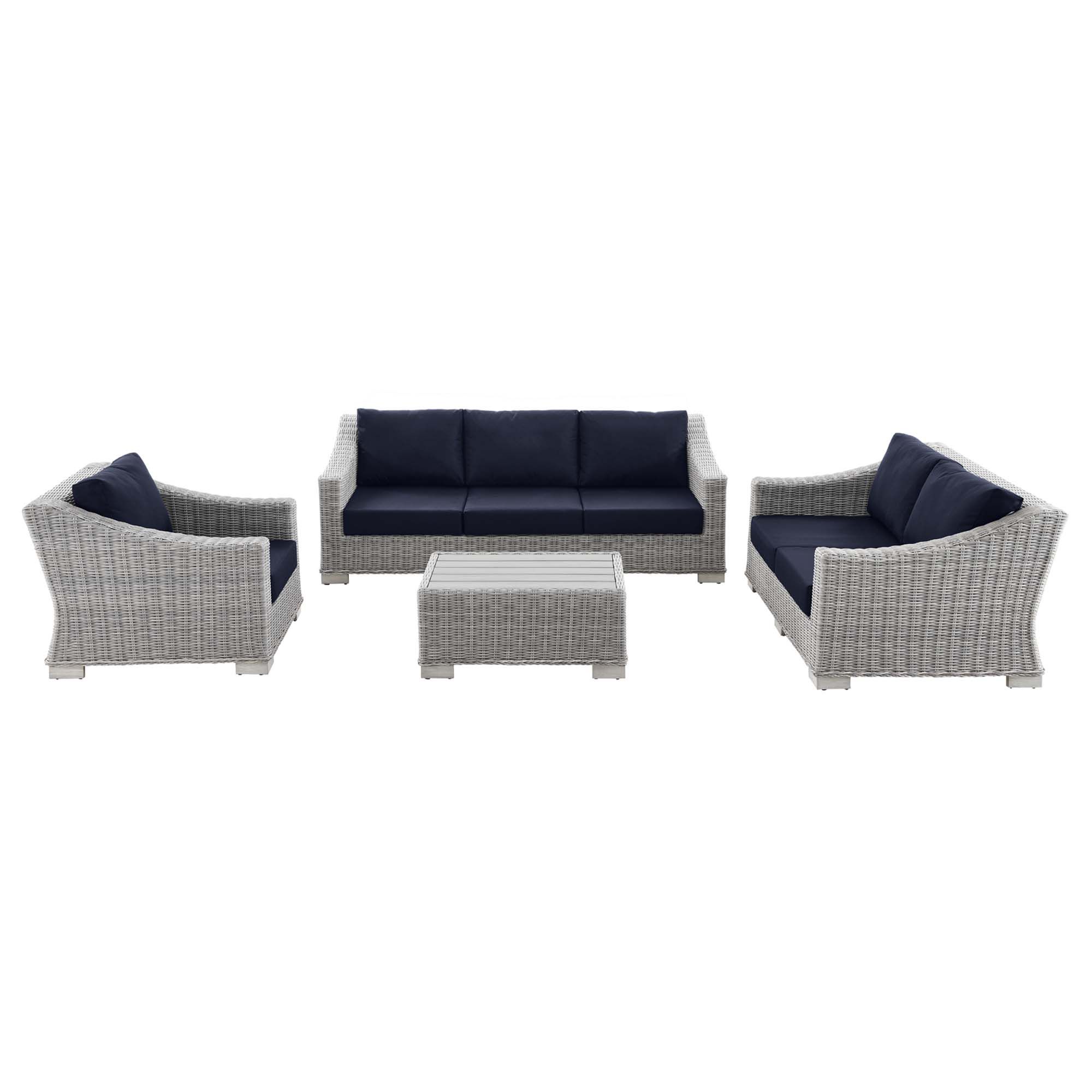 Conway Outdoor Wicker Conversation Set