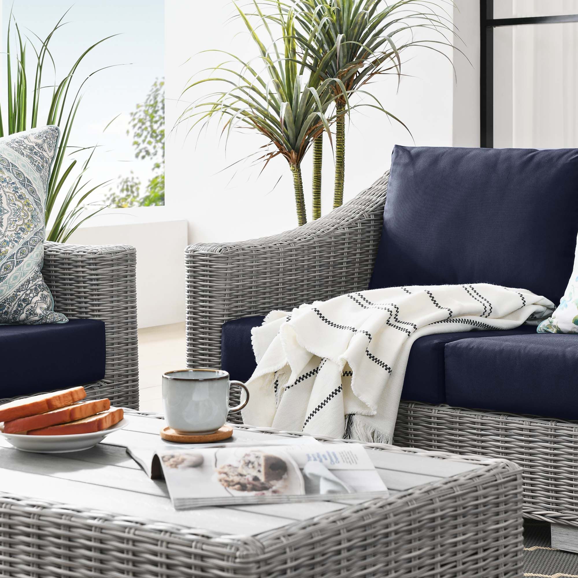 Conway Outdoor Wicker Conversation Set thumbnail 17
