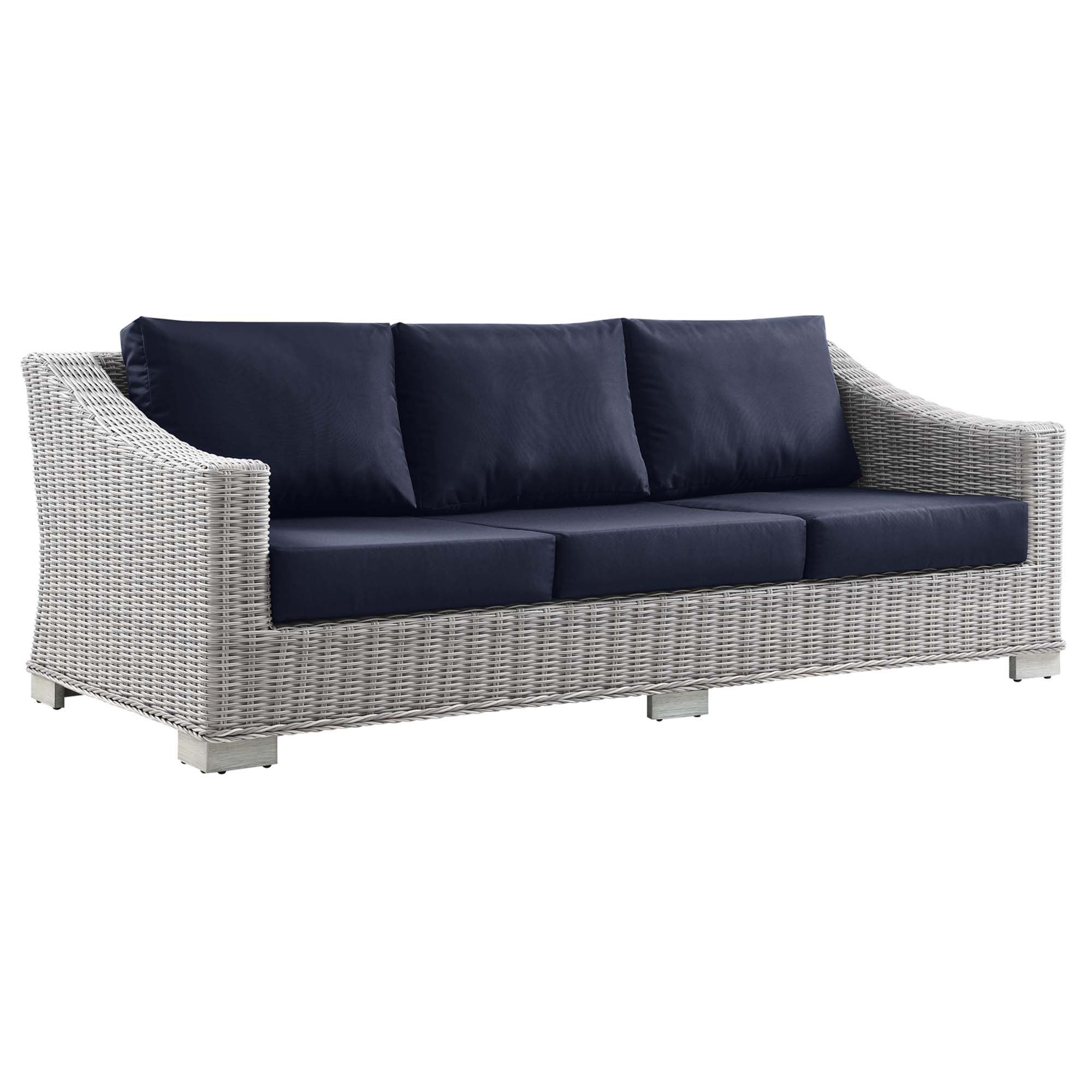 Conway Outdoor Wicker Conversation Set thumbnail 2
