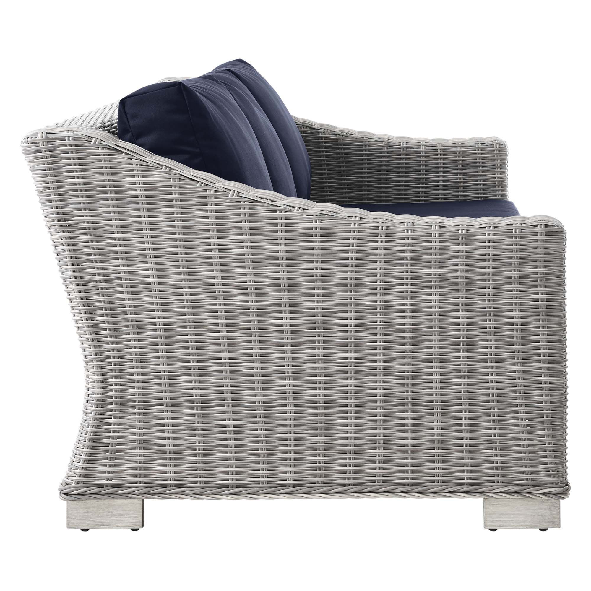 Conway Outdoor Wicker Conversation Set thumbnail 6