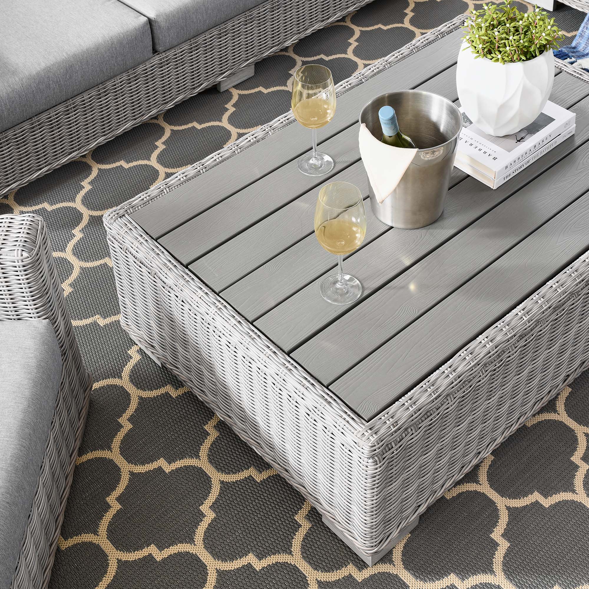 Conway 4-Piece Outdoor Wicker Conversation Set thumbnail 11