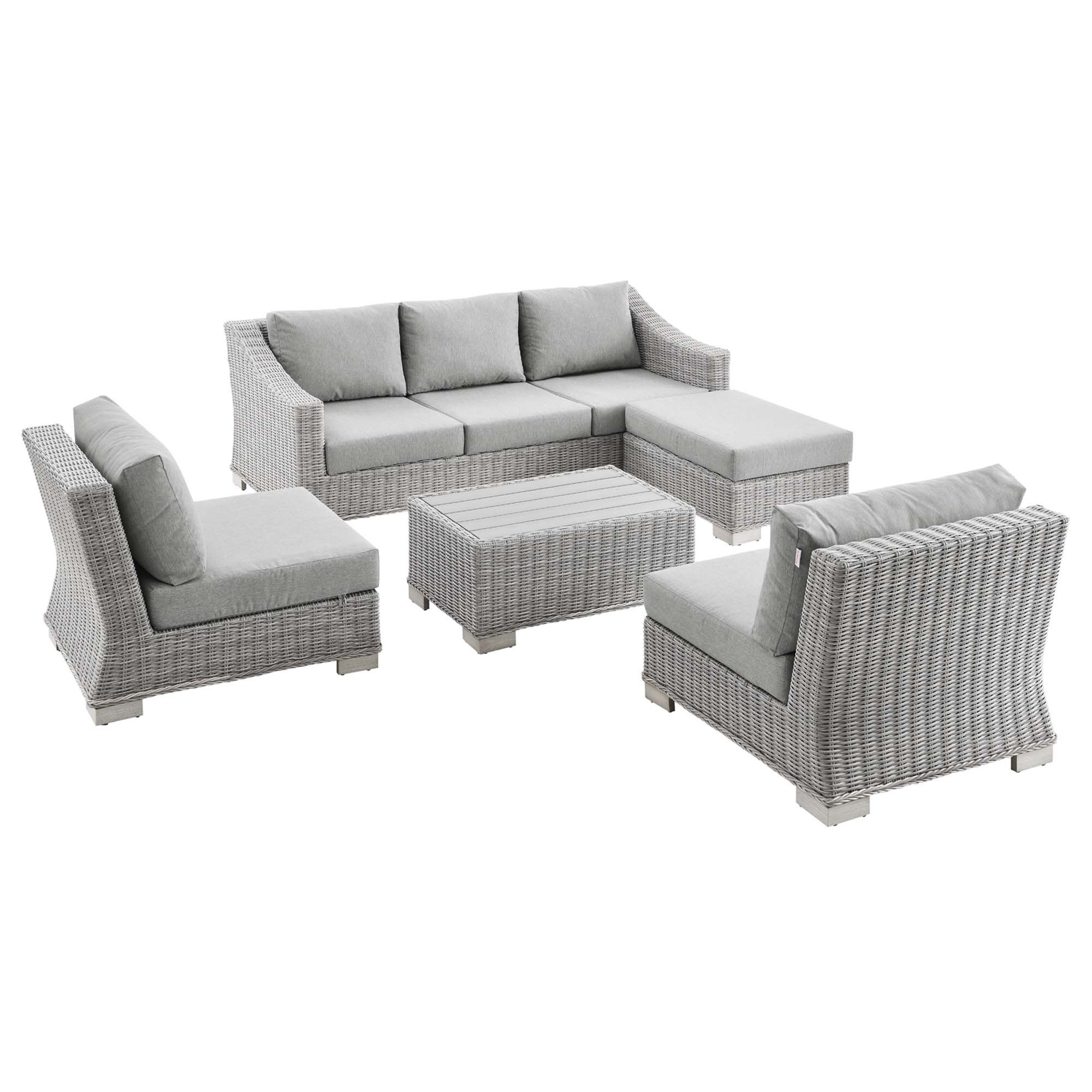 Conway Outdoor Wicker Sectional Set