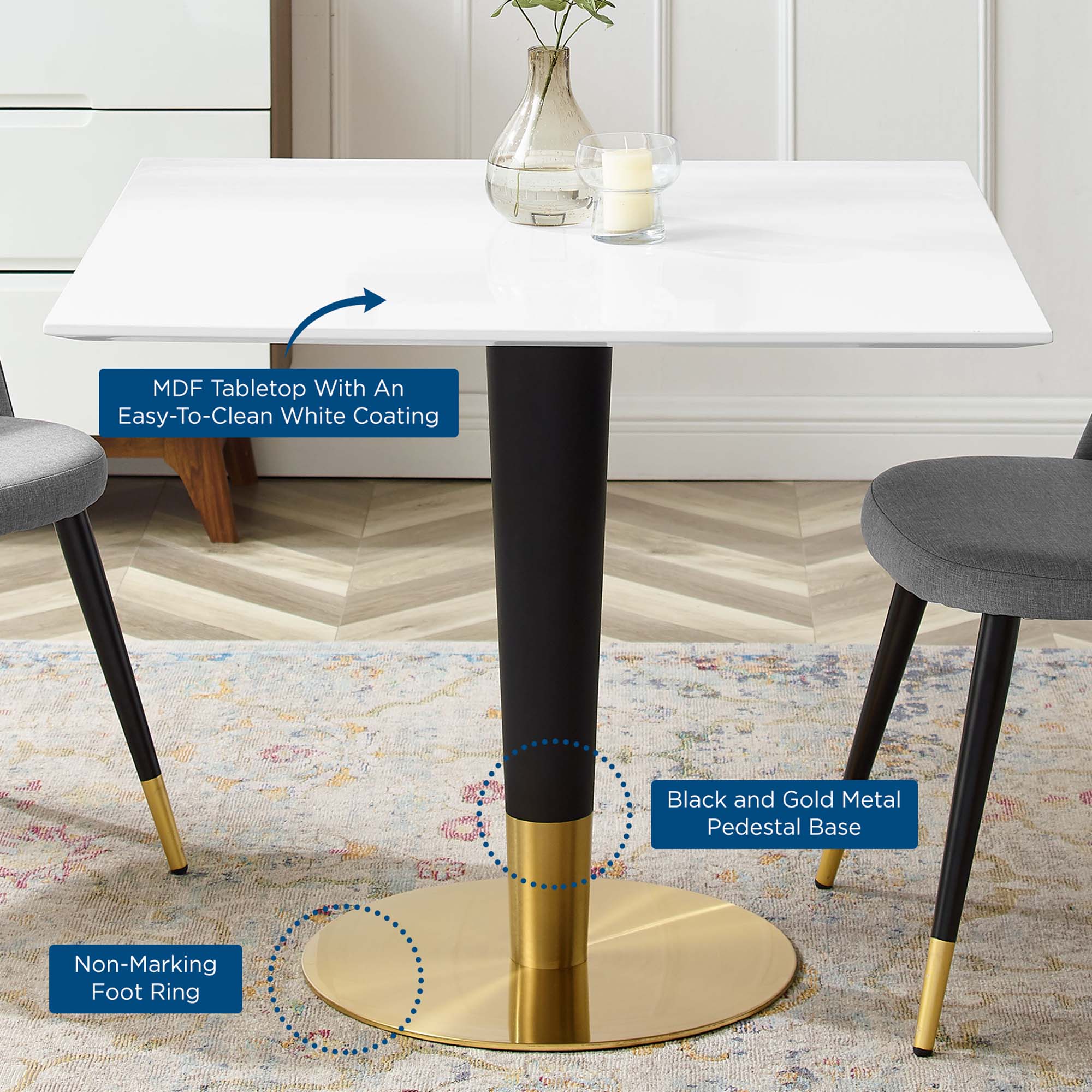 Zinque Square Dining Table thumbnail 5