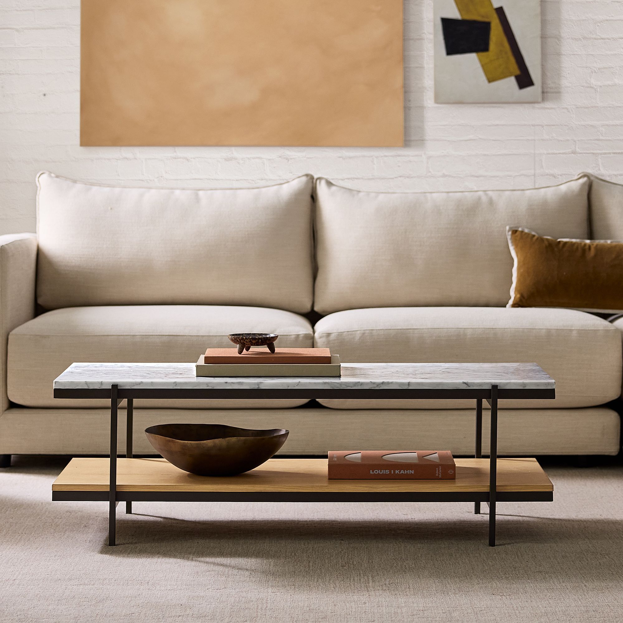 Pierce Marble Coffee Table (47.5") thumbnail 2