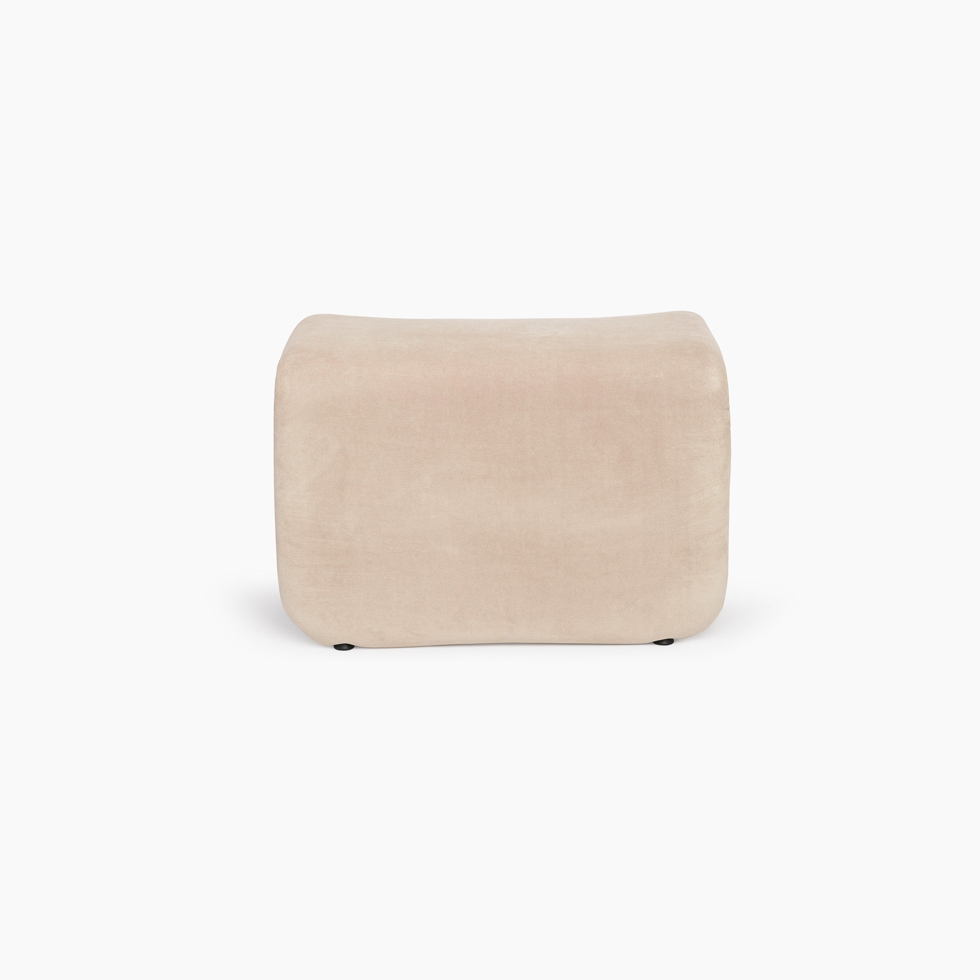 Boucle Upholstered Footstool – Light Gray Modern Lounge thumbnail 19