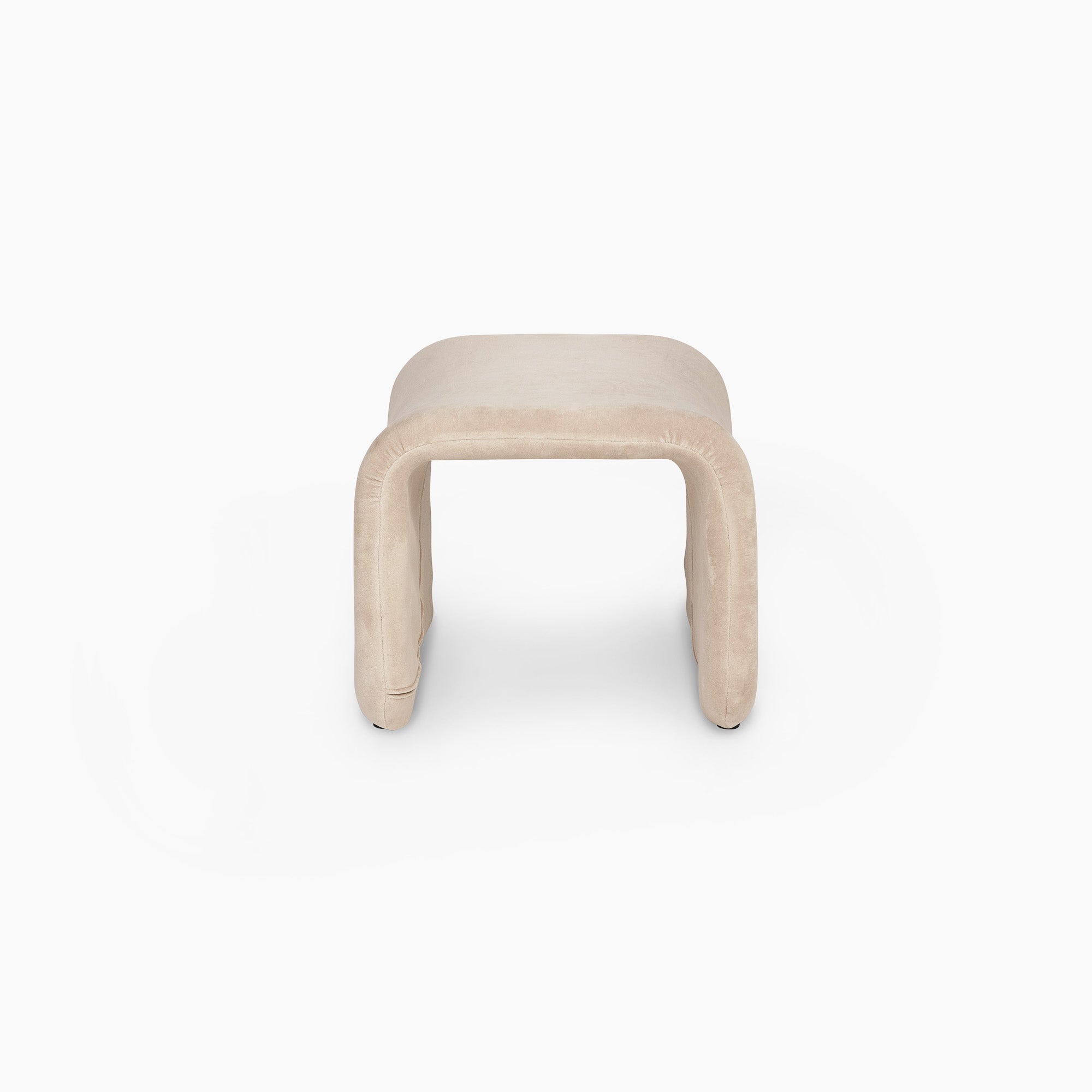 Cloud-Soft Upholstered Footstool – Light Beige Modern Living Room thumbnail 25