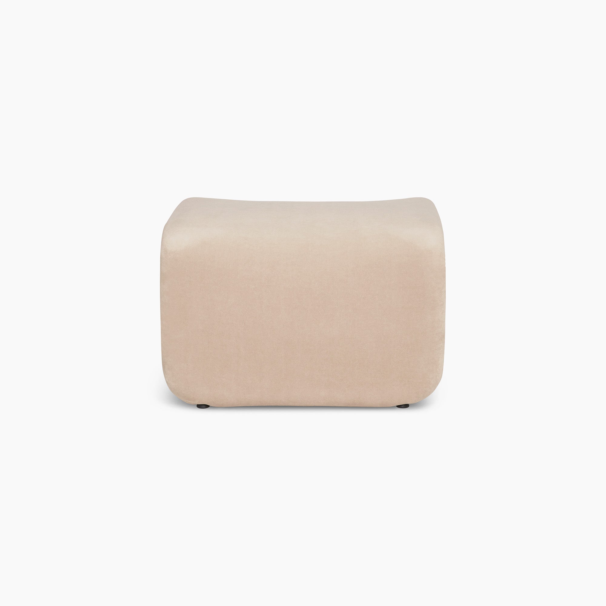 Cloud-Soft Upholstered Footstool – Light Beige Modern Living Room thumbnail 32