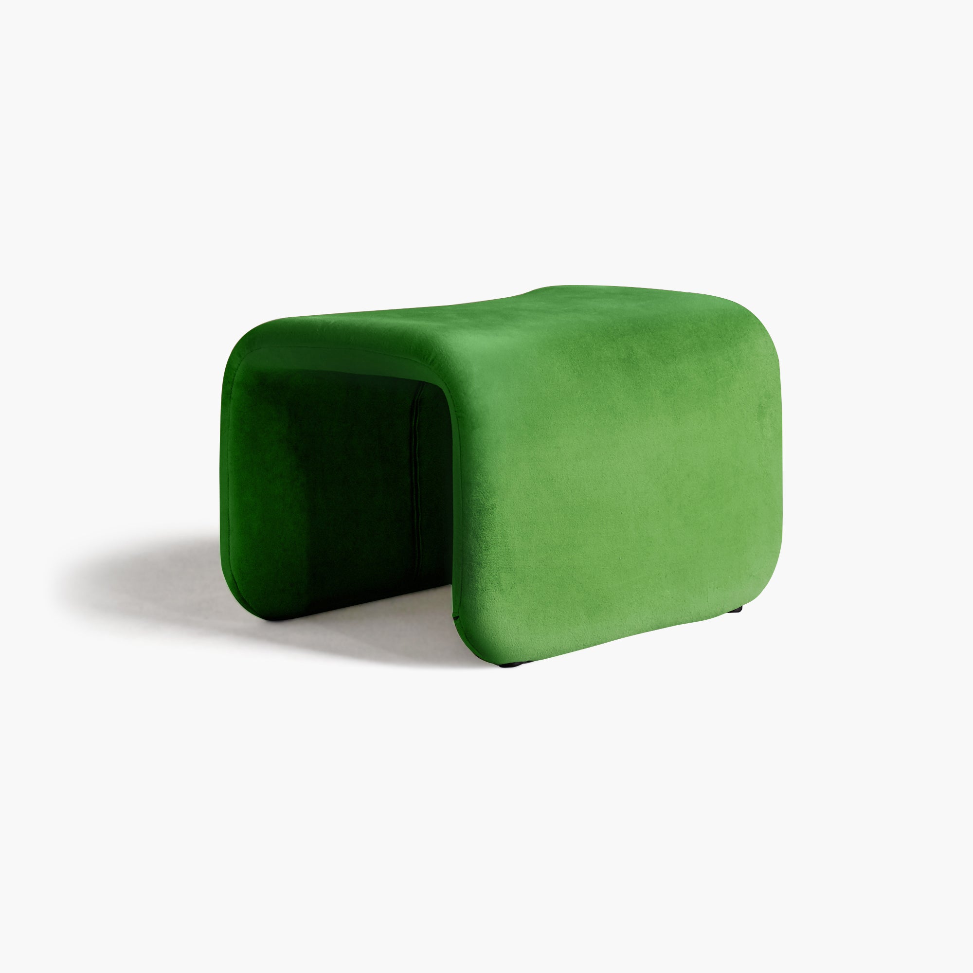 Cloud-Soft Upholstered Footstool – Light Beige Modern Living Room thumbnail 9