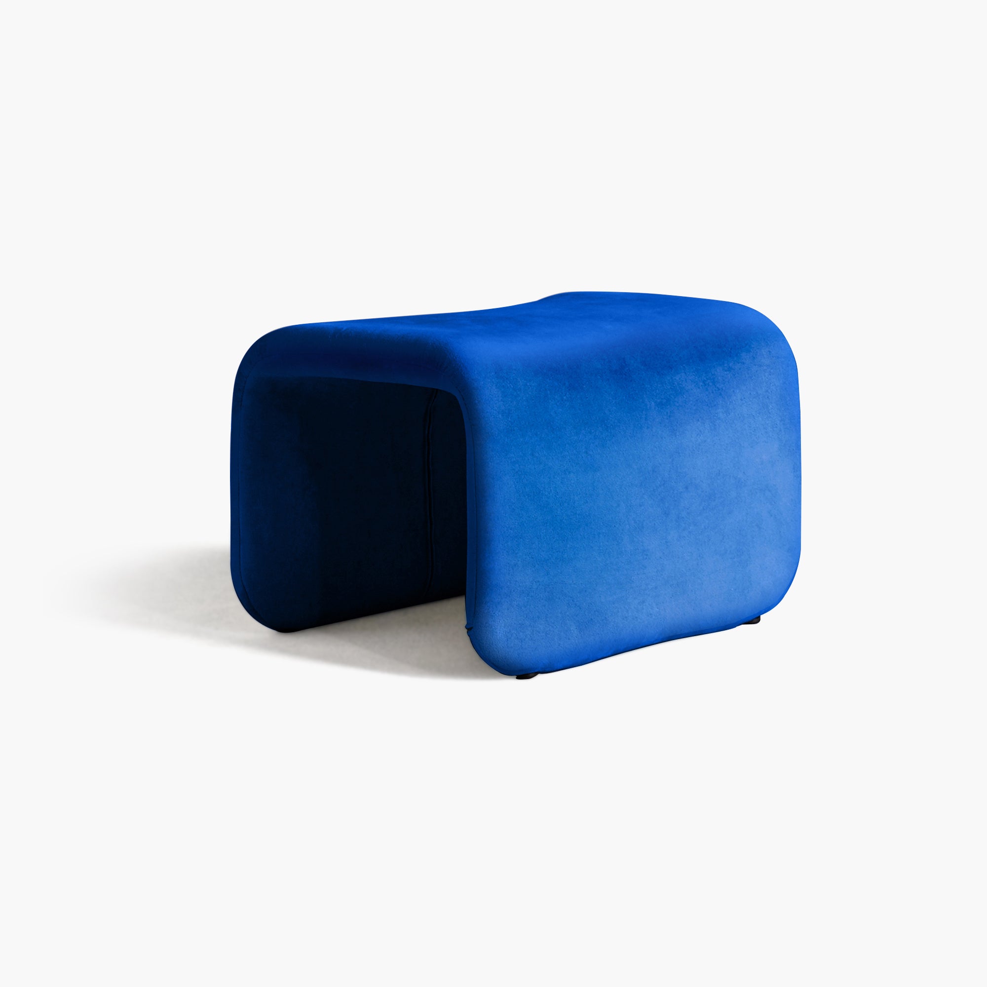 Cloud-Soft Upholstered Footstool – Light Beige Modern Living Room thumbnail 10