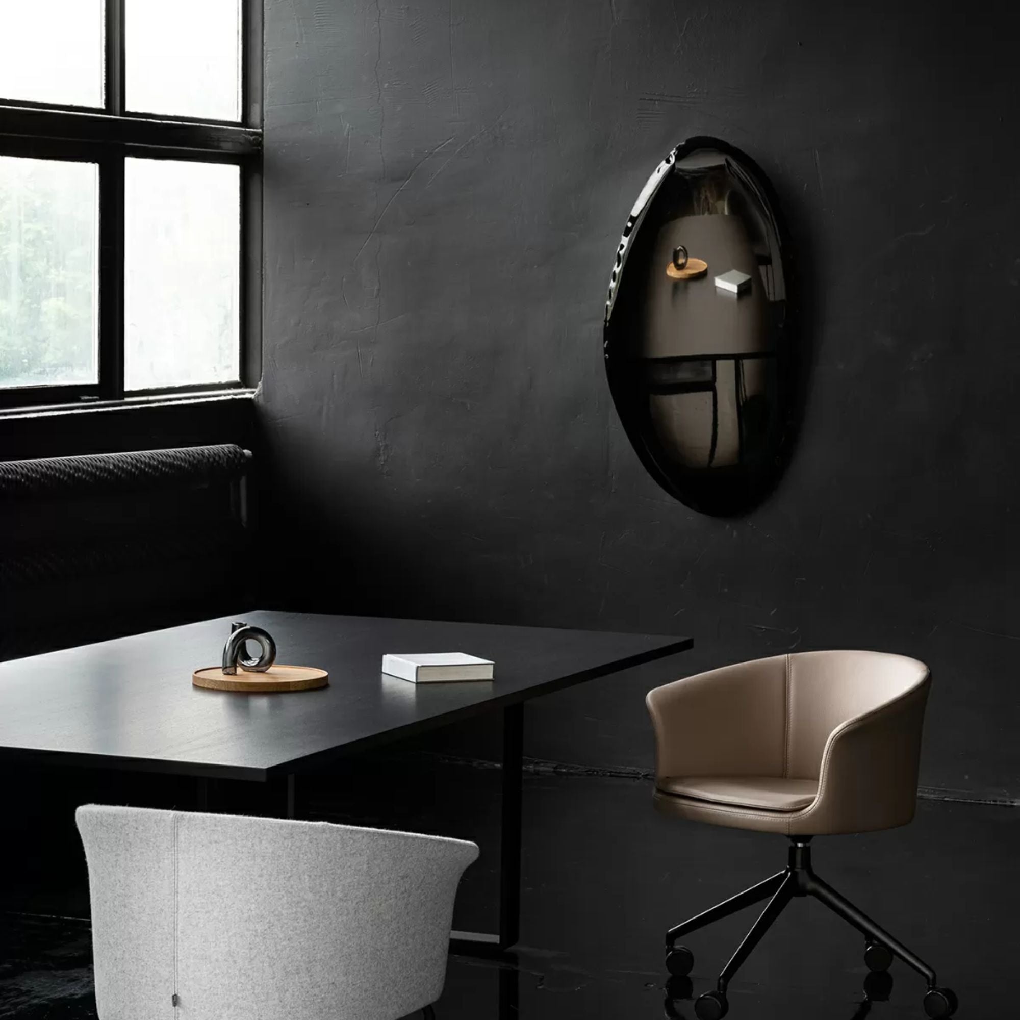 Ovoid Glass Wall Mirror – Liquid Droplet Modern Reflective Decor thumbnail 17