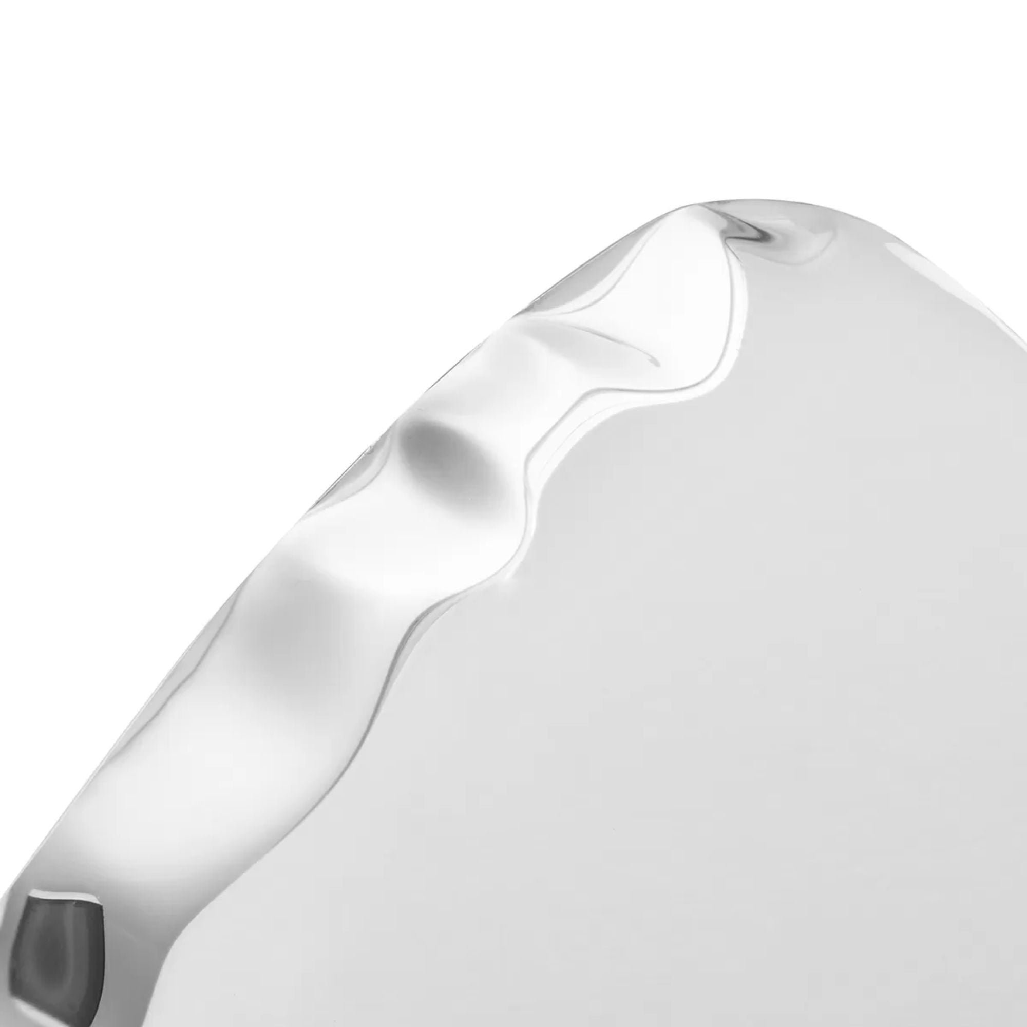Liquid Droplet Oval Mirror – Polished Silver Wall Mirror thumbnail 4