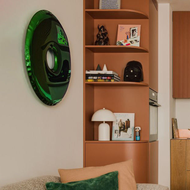 Rondo Stainless Steel Wall Mirror – Polished Convex 95-Inch thumbnail 11