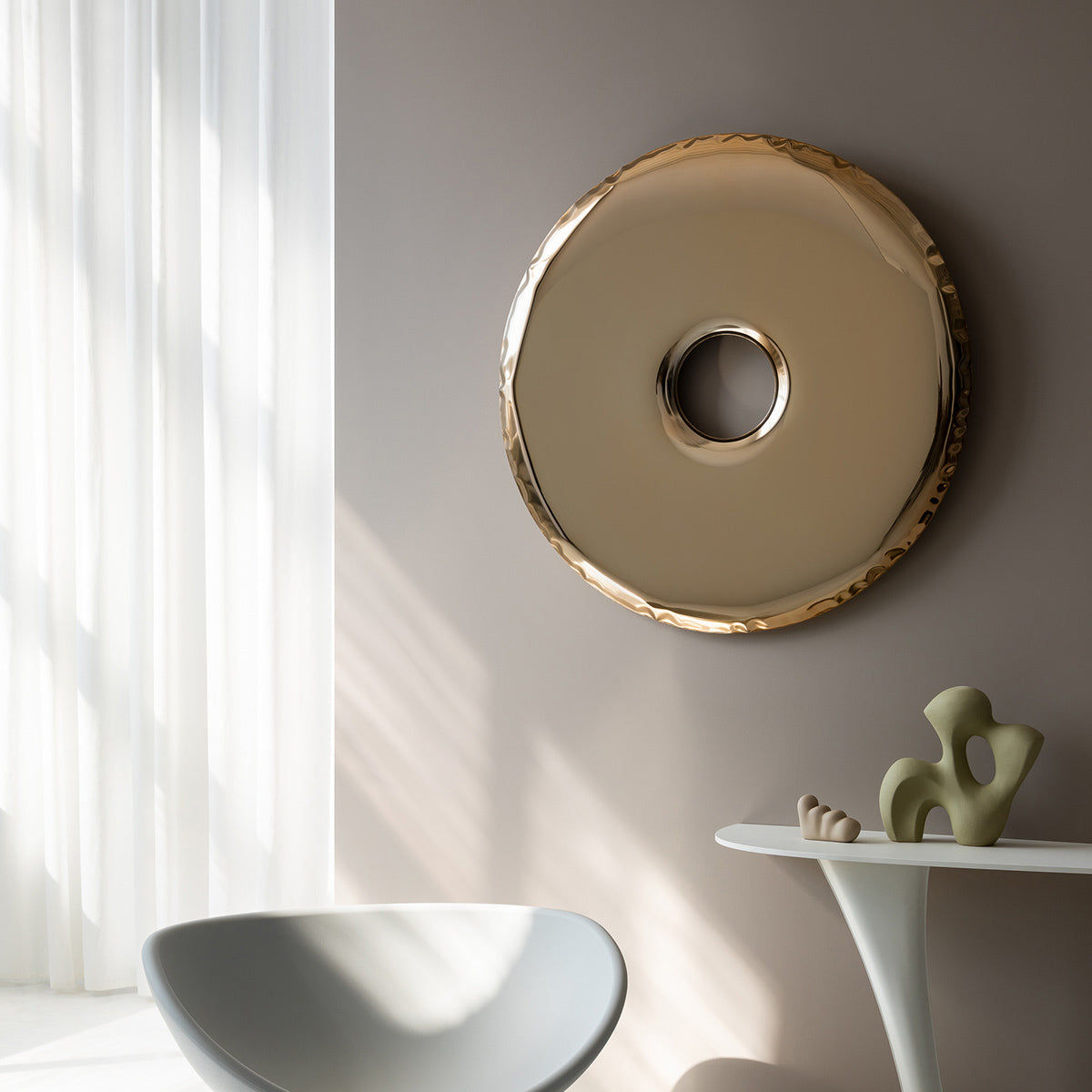 Rondo Stainless Steel Wall Mirror – Polished Convex 95-Inch thumbnail 22