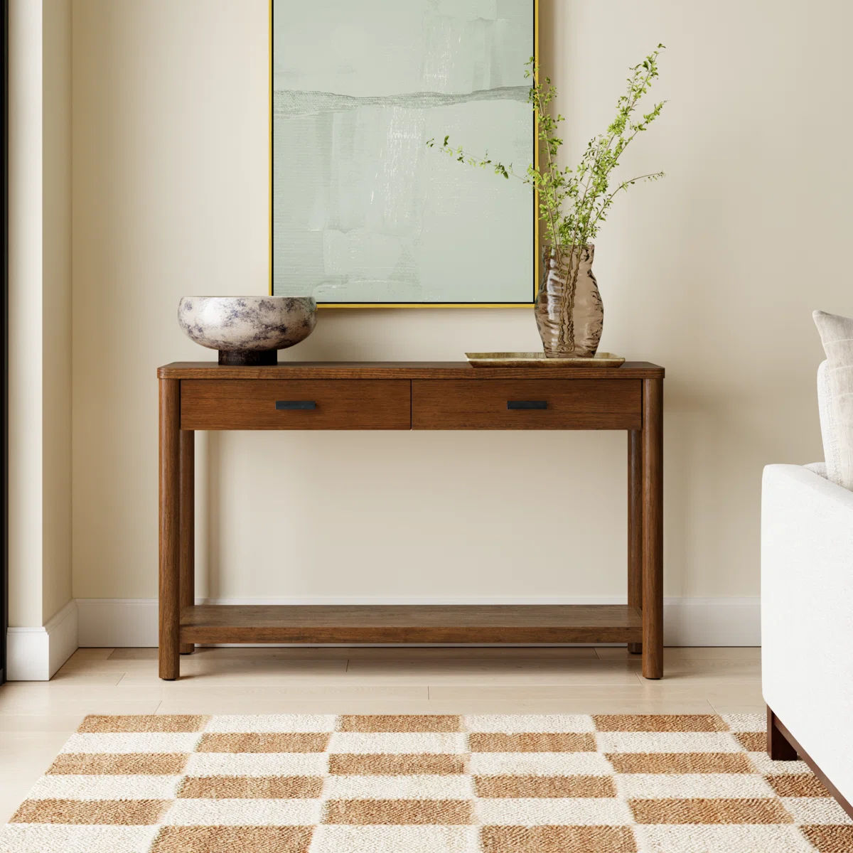 Kaplan Wood 2 Drawer Console Table thumbnail 2