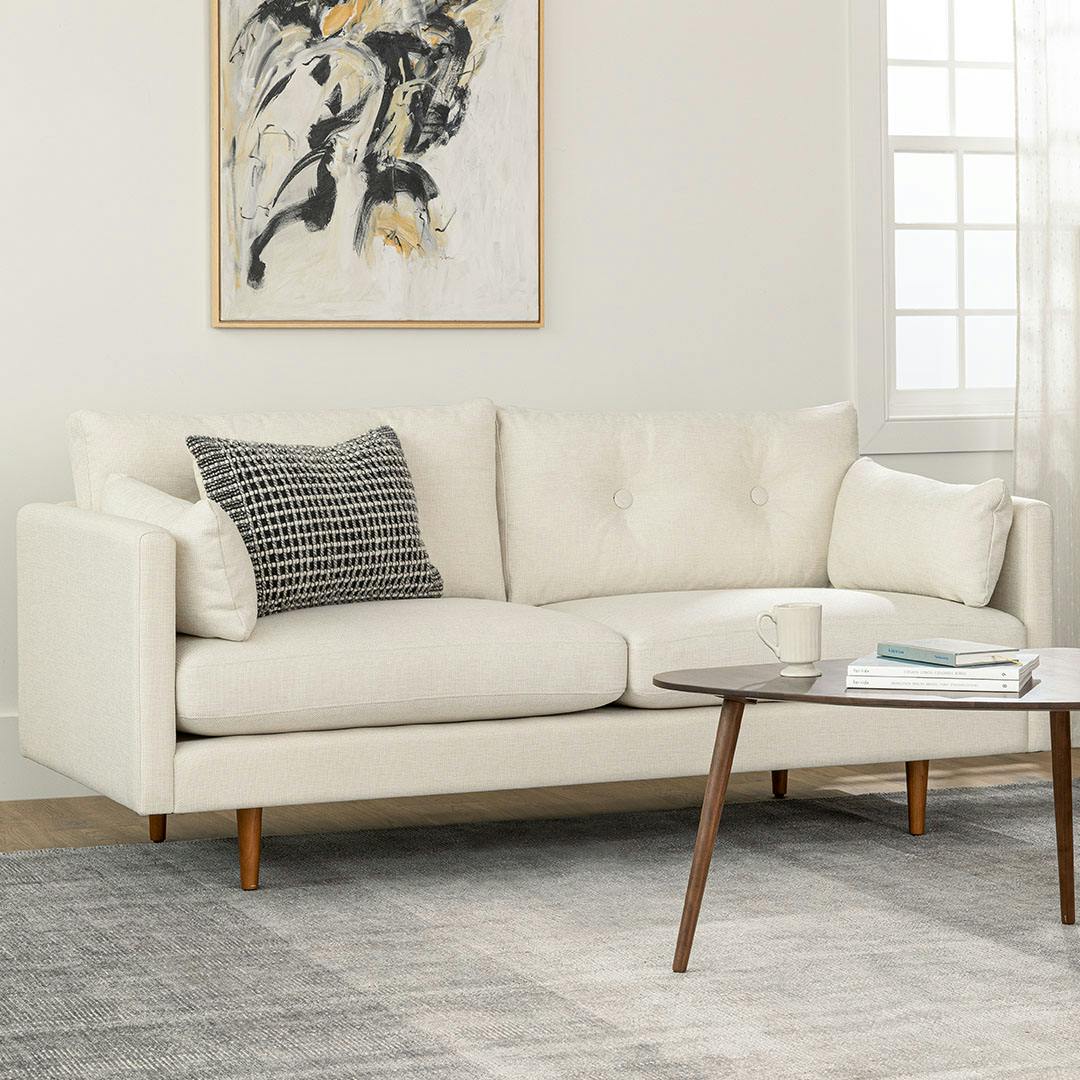Anton 74" Loveseat - Limestone — view 1