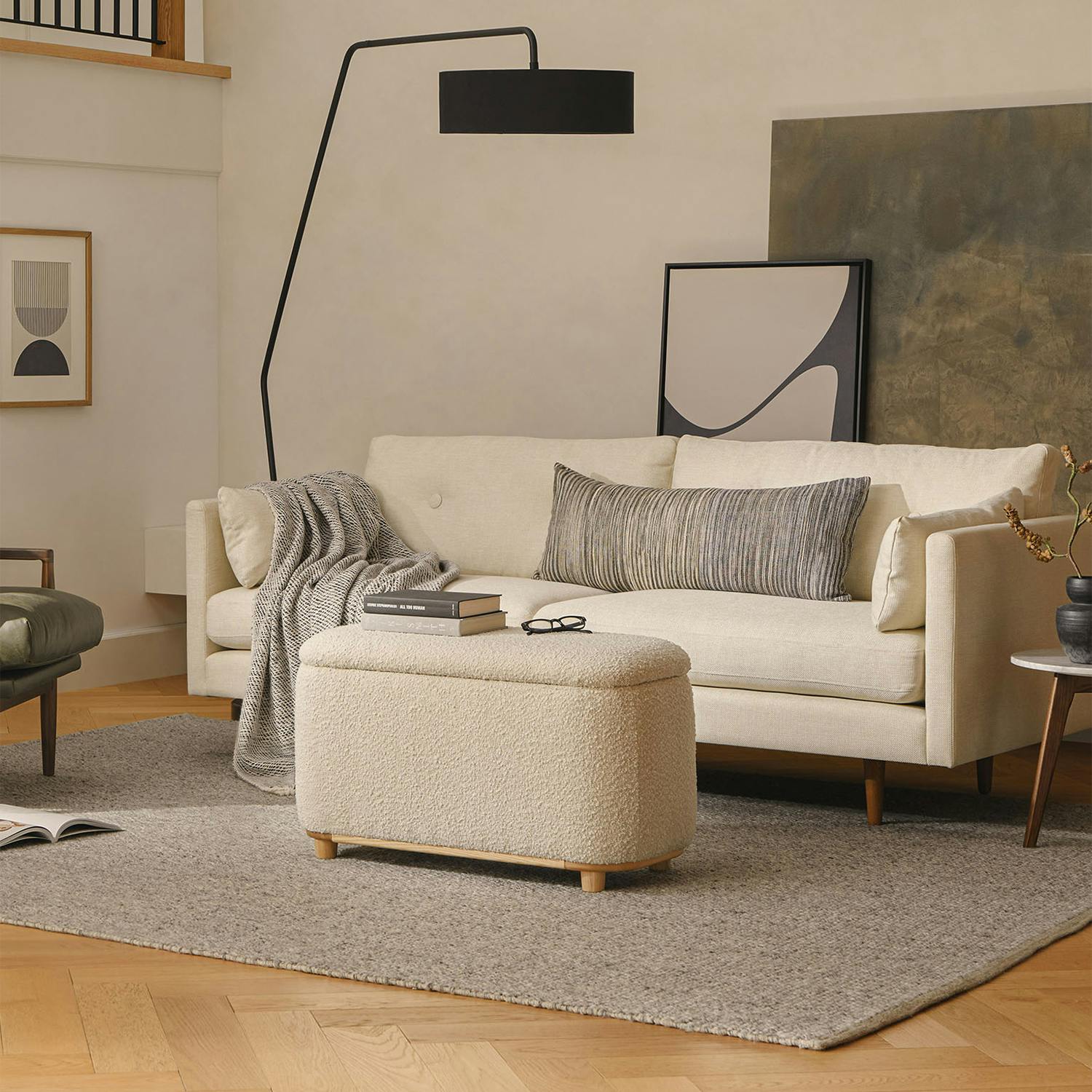 Anton 74" Loveseat - Limestone thumbnail 5