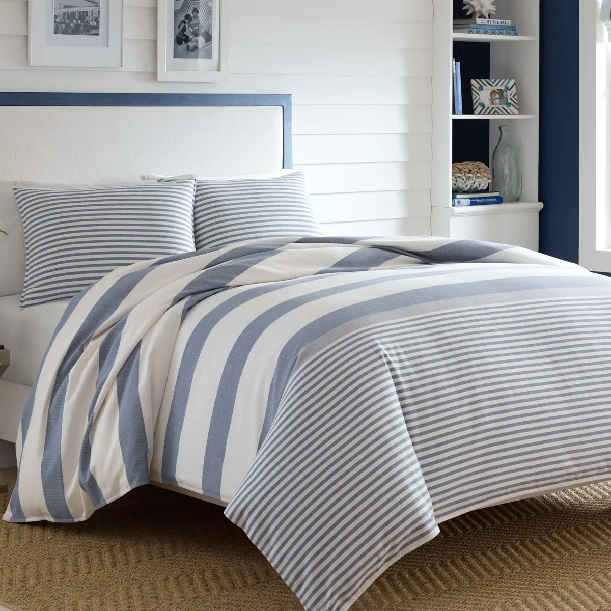Nautica Fairwater Blue Cotton Reversible Comforter Set thumbnail 2