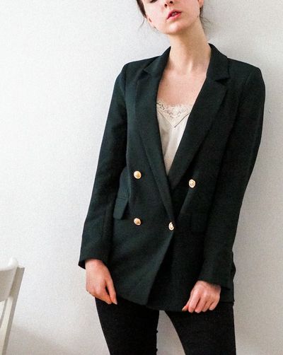 Short Thick Simple Woman Coat