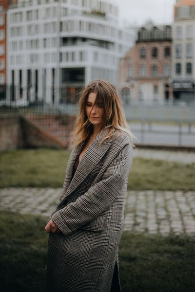 Checked Woman Coat