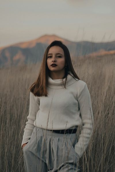 Cowl Neck Fancy Woman Sweater