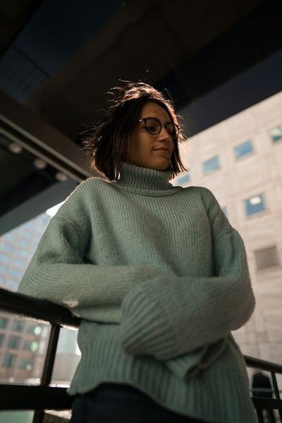 Cowl Simple Woman Sweater