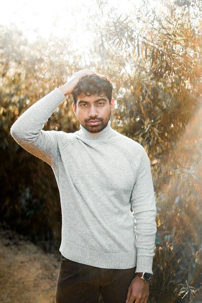 Long Neck Cashmere Man Sweater