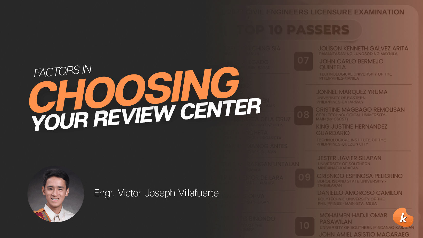 Factors in choosing your review center