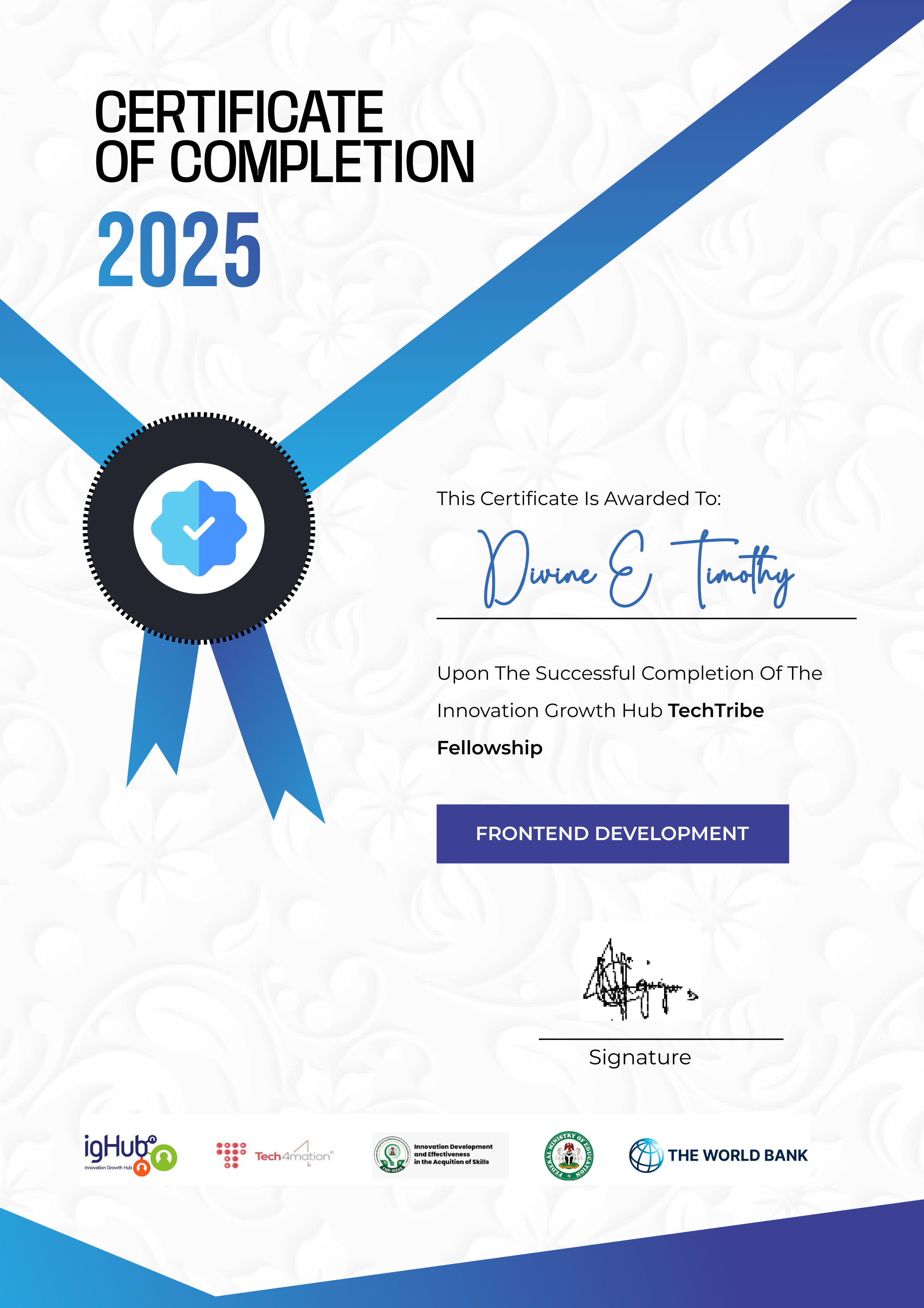 Frontend Development Certificate