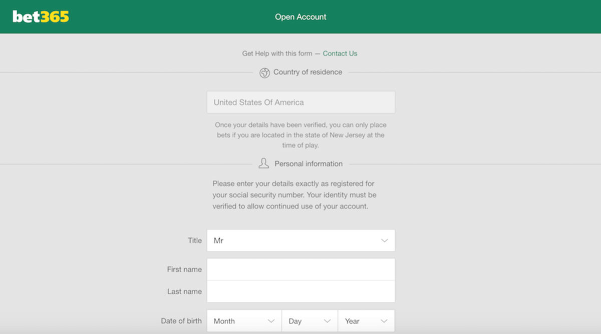 Bet365 Registration Process