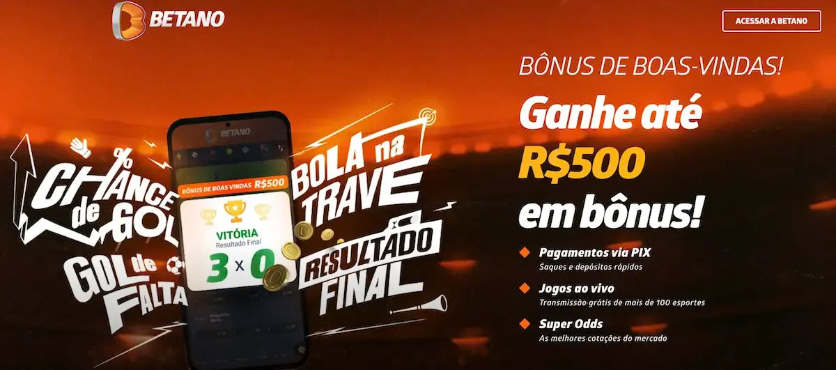 BETANO Apostas Brasil: Esportes e Cassino On-line [R$500 Bônus] Login