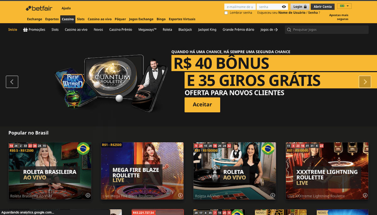 Betfair cassino online