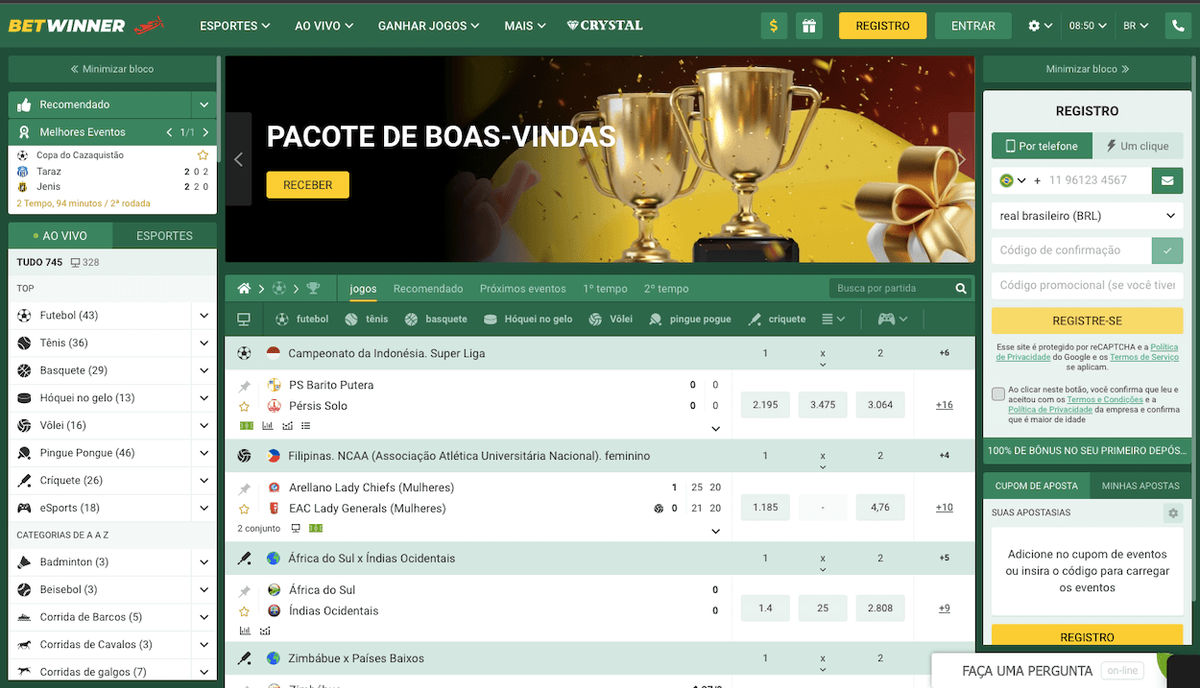 Betwinner bônus de boas -vindas 