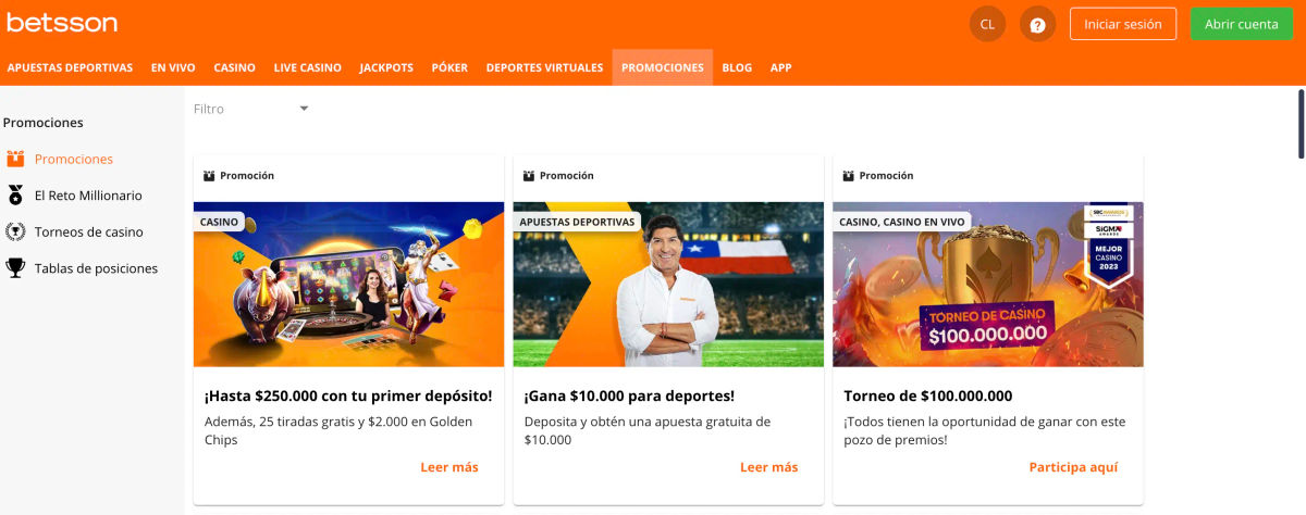 Bonus Betsson Chile