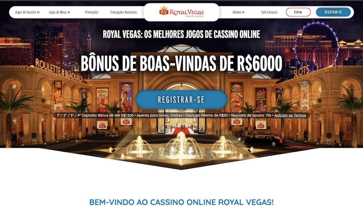 Bônus de boas vindas Royal vega 