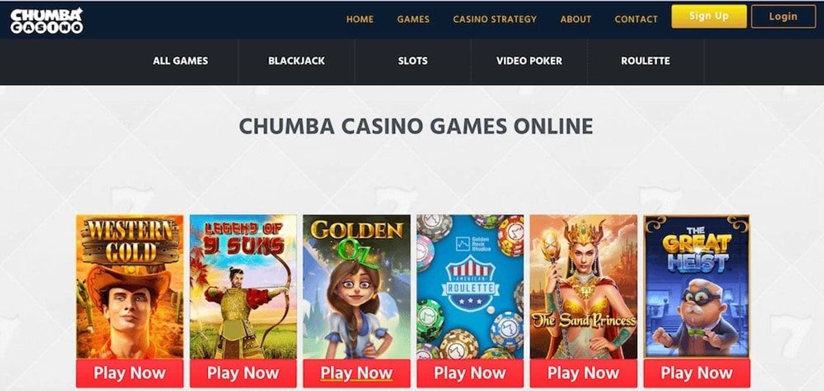 Chumba Casino Lobby