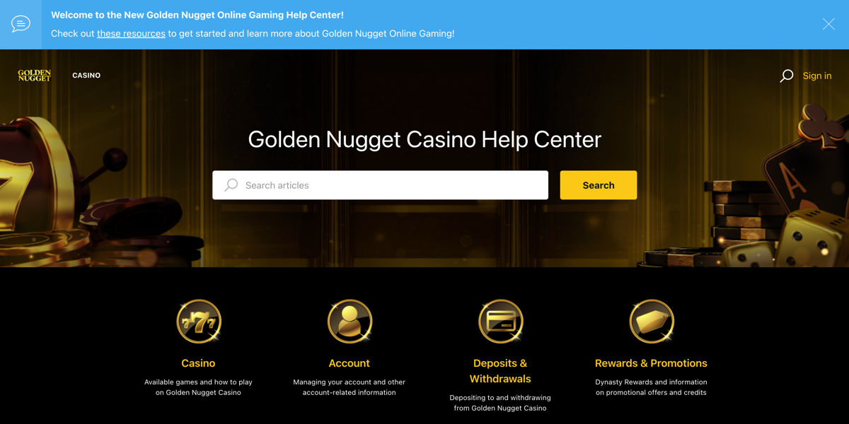 Golden Nugget Customer Support