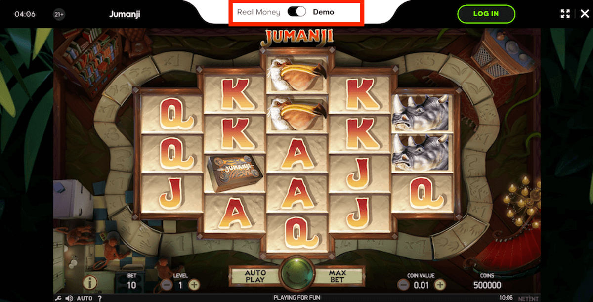 Jumanji Demo Play Mode
