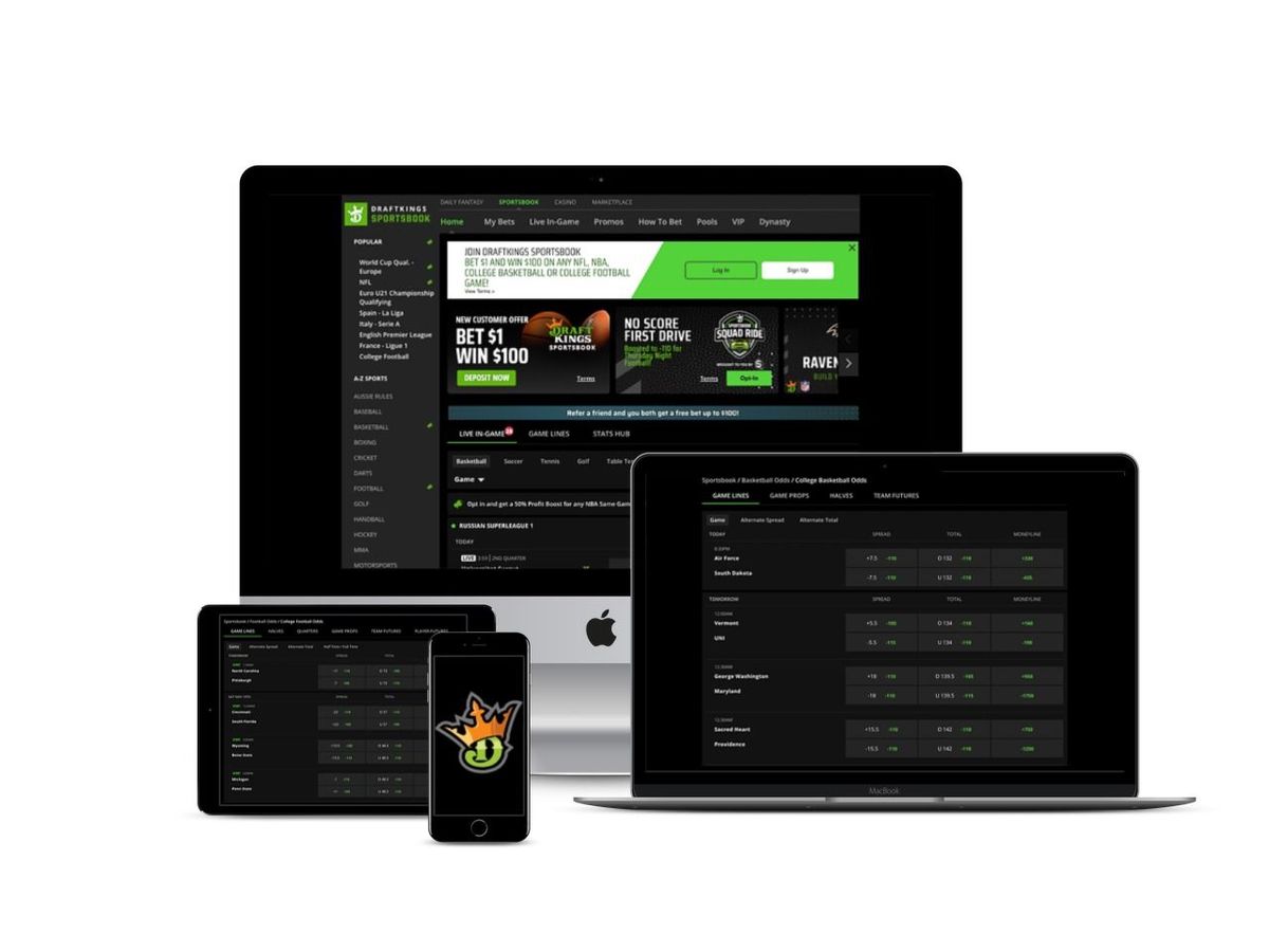 Screen shots from draftkings sportsbook website