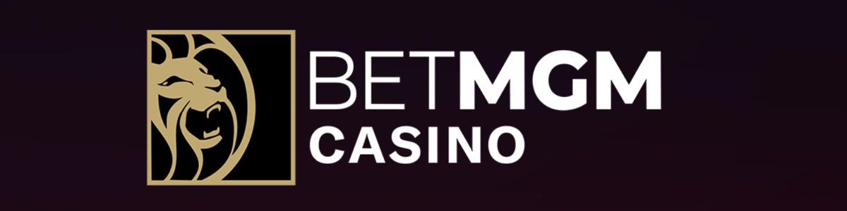 BetMGM Casino Logo White on Black Background