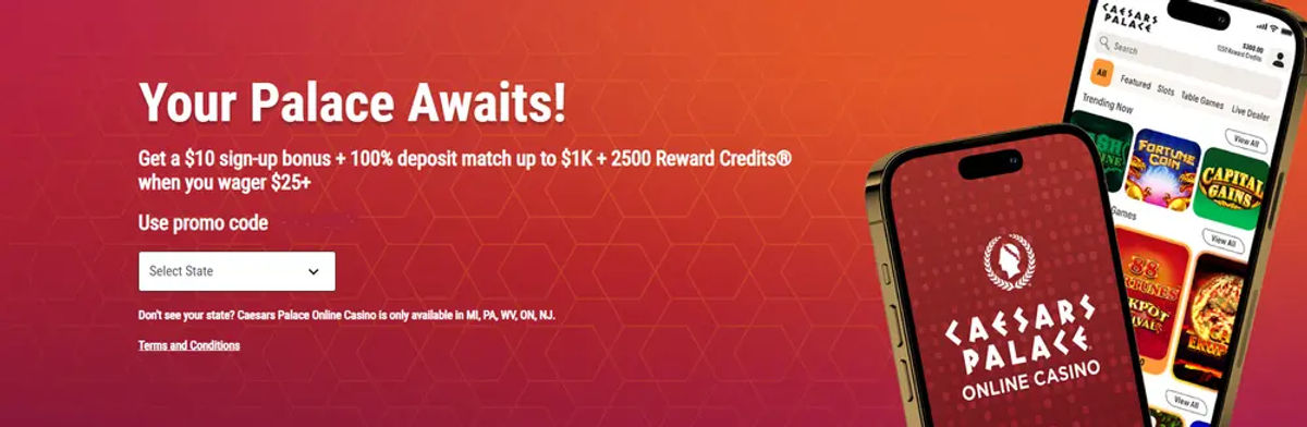 caesars casino first deposit bonus