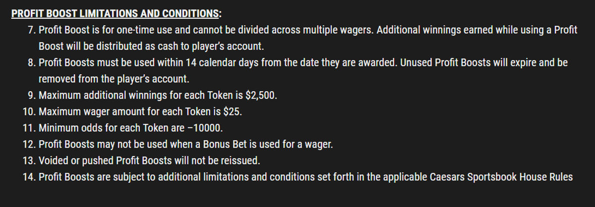 These are the terms and conditions for the Caesars Sportsbook promo code to double your winnings.