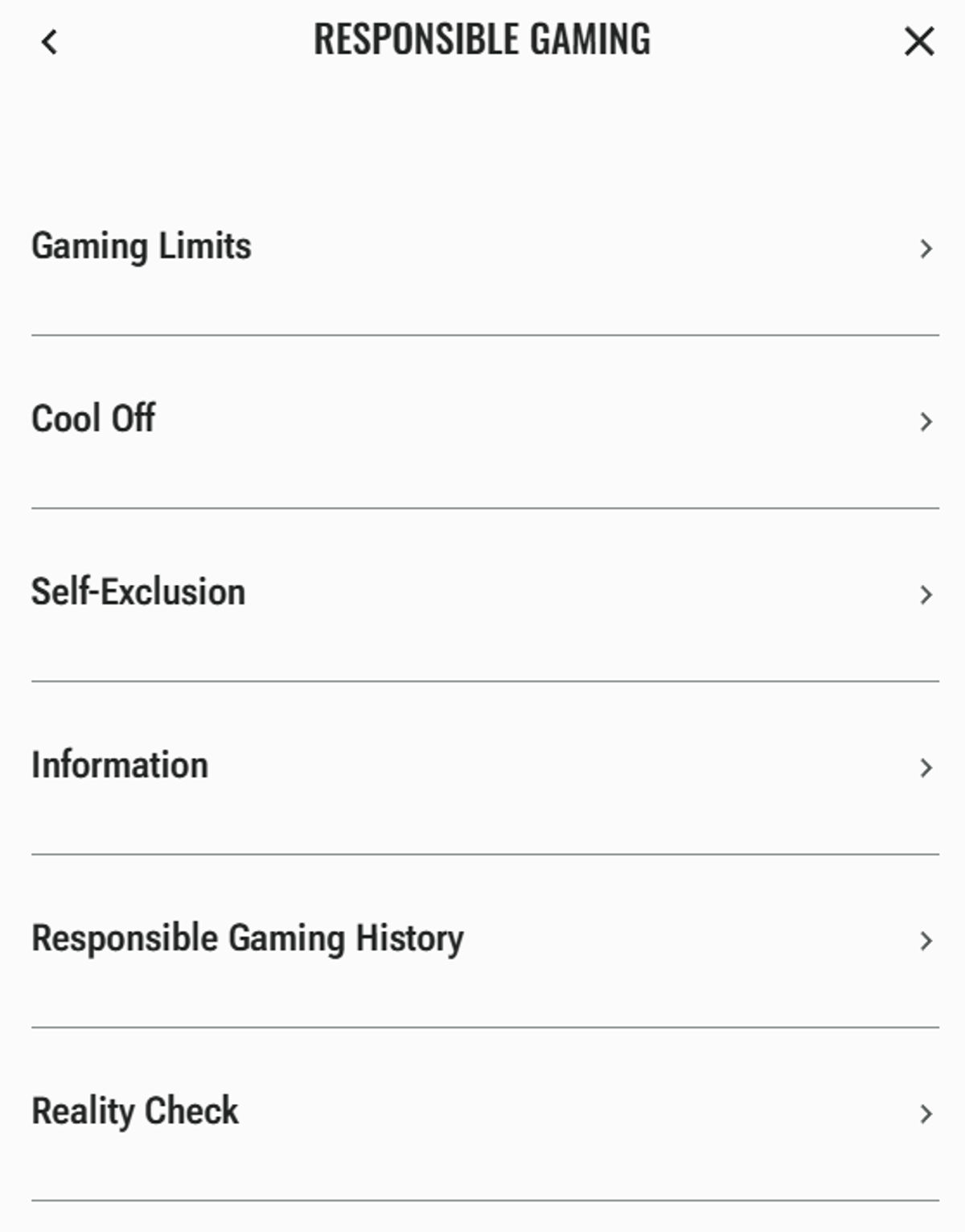 list of responsible gambling tools at Caesars Sportsbook